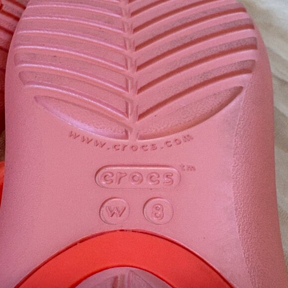 Crocs Women's Serena Embellish Sandal/flip Flops Bright Coral Pink Size 9 W - Picture 8 of 9